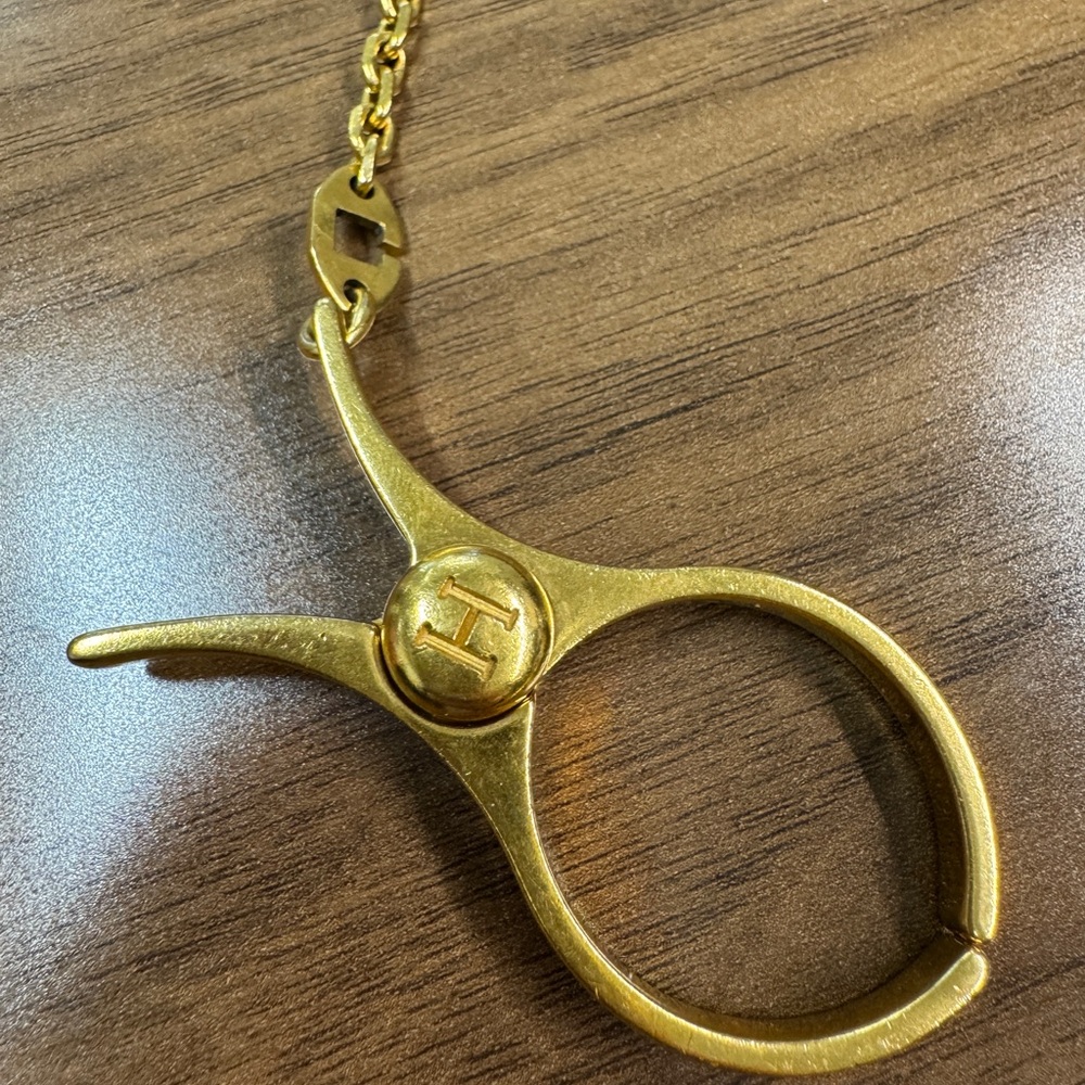 Hermes Keychain with Chain